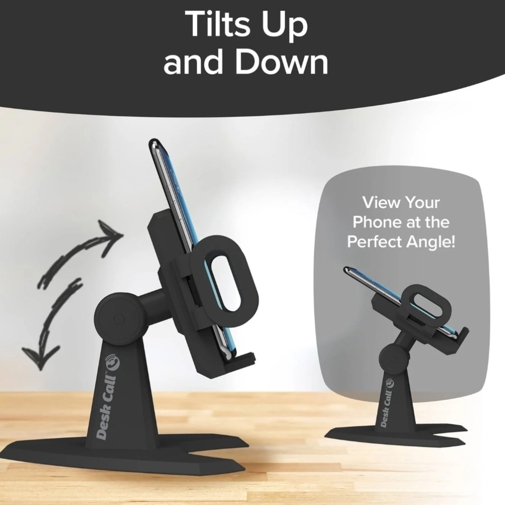 Desk Call New* Black Phone Stand Mount, Holder - Picture 3 of 4